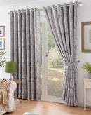 Botanic Chenille Jacquard Lined Ring Top Curtains