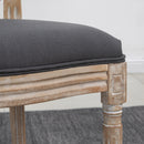 HOMCOM French-Style Dining Chairs Set Of 2 With Linen Upholstery, Backrest