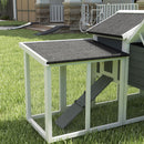PawHut Wood Chicken Coop Hens Cage Poultry House with Nesting Boxes Run