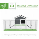 PawHut Wood Chicken Coop Hens Cage Poultry House with Nesting Boxes Run