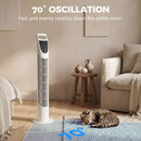 HOMCOM 78.5cm Oscillation Tower Fan With Remote Control 3-Speed Wind White