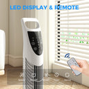 HOMCOM 78.5cm Oscillation Tower Fan With Remote Control 3-Speed Wind White