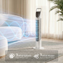 HOMCOM 78.5cm Oscillation Tower Fan With Remote Control 3-Speed Wind White