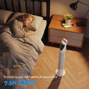 HOMCOM 78.5cm Oscillation Tower Fan With Remote Control 3-Speed Wind White