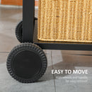 Charcoal BBQ Grill Smoker Trolley with Shelves, Bottle Opener and Wheels