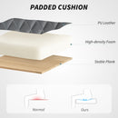 HOMCOM PU Leather Office Desk Chair with Thick Cushion