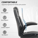 HOMCOM PU Leather Office Desk Chair with Thick Cushion