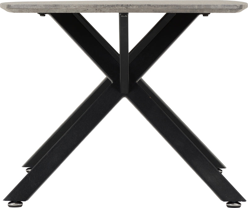 ATHENS OVAL COFFEE TABLE - CONCRETE EFFECT - CONCRETE EFFECT
