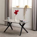 ATHENS OVAL COFFEE TABLE - CONCRETE EFFECT - CONCRETE EFFECT