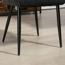 HOMCOM Accent Chair W/ Foot Pads And Chenille Fabric Arm Chair - Cream White/Black