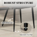 HOMCOM Accent Chair W/ Foot Pads And Chenille Fabric Arm Chair - Cream White/Black