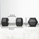 HOMCOM Rubber Hex Dumbbell Portable Hand Weights For Home Gym