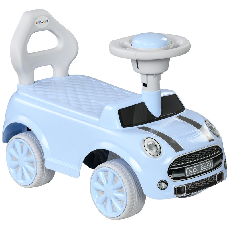 AIYAPLAY Ride On Car Foot To Floor Sliding Car w/ Air Horn - Light Blue