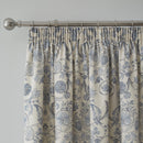 D & D Averie Pencil Pleat Curtains in Blue