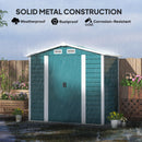Outsunny 7 x 4ft Upgraded Metal Shed with Lock, Easy to Assemble