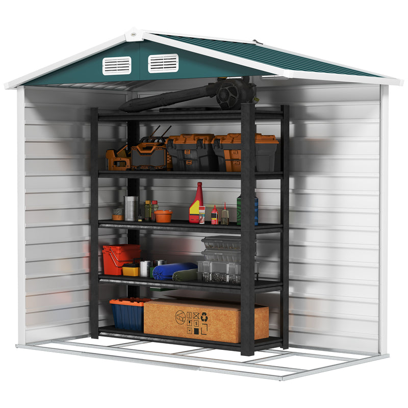 Outsunny 7 x 4ft Upgraded Metal Shed with Lock, Easy to Assemble