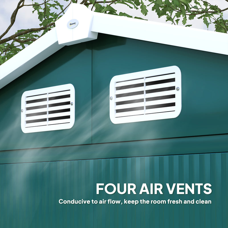 Outsunny 7 x 4ft Upgraded Metal Shed with Lock, Easy to Assemble