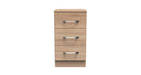 Alton Ready Assembled 3 Drawer Bedside Cabinet in Bardolino Oak