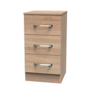 Alton Ready Assembled 3 Drawer Bedside Cabinet in Bardolino Oak