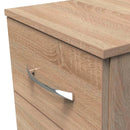 Alton Ready Assembled 3 Drawer Bedside Cabinet in Bardolino Oak