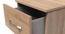 Alton Ready Assembled 3 Drawer Bedside Cabinet in Bardolino Oak