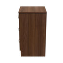 Alton Ready Assembled 3 Drawer Bedside Cabinet in Noche Walnut