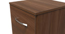 Alton Ready Assembled 3 Drawer Bedside Cabinet in Noche Walnut