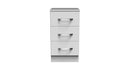 Alton Ready Assembled 3 Drawer Bedside Cabinet in White Matt