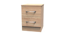 Alton Ready Assembled 2 Drawer Bedside Cabinet in Bardolino Oak