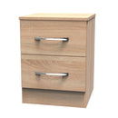 Alton Ready Assembled 2 Drawer Bedside Cabinet in Bardolino Oak