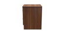 Alton Ready Assembled 2 Drawer Bedside Cabinet in Noche Walnut