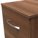 Alton Ready Assembled 2 Drawer Bedside Cabinet in Noche Walnut