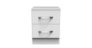 Alton Ready Assembled 2 Drawer Bedside Cabinet in White Matt