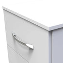 Alton Ready Assembled 2 Drawer Bedside Cabinet in White Matt