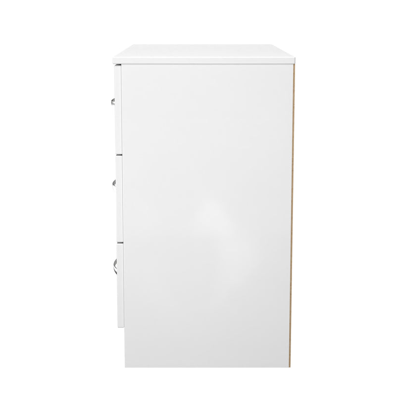 Alton Ready Assembled 3 Drawer Chest in White Matt