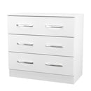 Alton Ready Assembled 3 Drawer Chest in White Matt