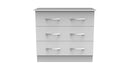 Alton Ready Assembled 3 Drawer Chest in White Matt