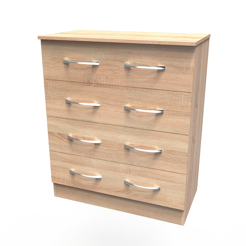 Alton Ready Assembled 4 Drawer Chest in Bardolino Oak