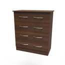 Alton Ready Assembled 4 Drawer Chest in Noche Walnut