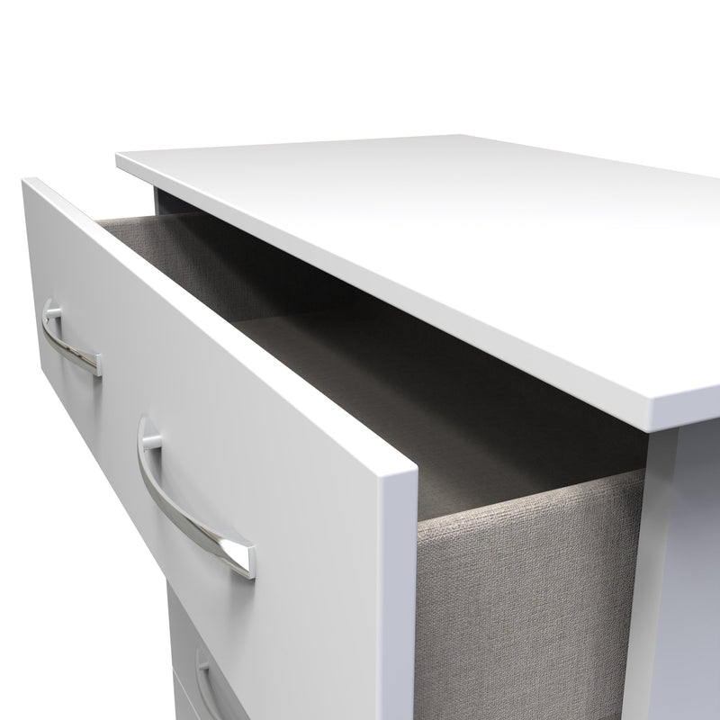 Alton Ready Assembled 4 Drawer Chest in White Matt