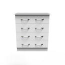 Alton Ready Assembled 4 Drawer Chest in White Matt