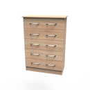 Alton Ready Assembled 5 Drawer Chest in Bardolino Oak