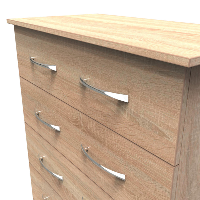 Alton Ready Assembled 5 Drawer Chest in Bardolino Oak