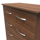 Alton Ready Assembled 5 Drawer Chest in Noche Walnut
