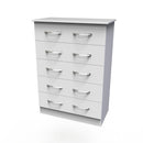 Alton Ready Assembled 5 Drawer Chest in White Matt