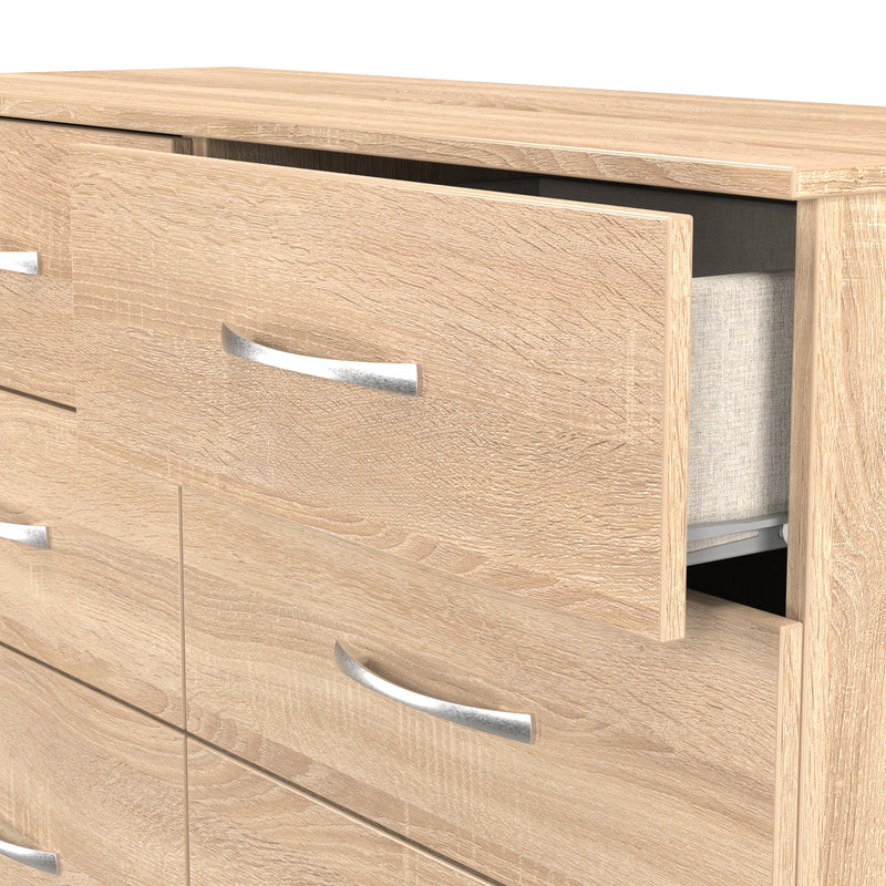 Alton Ready Assembled 6 Drawer Wide Chest in Bardolino Oak