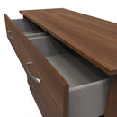 Alton Ready Assembled 6 Drawer Wide Chest in Noche Walnut