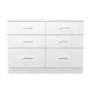 Alton Ready Assembled 6 Drawer Wide Chest in White Matt
