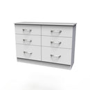 Alton Ready Assembled 6 Drawer Wide Chest in White Matt