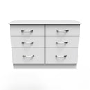Alton Ready Assembled 6 Drawer Wide Chest in White Matt